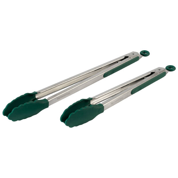 Tang met siliconen grijper (silicone tipped tongs) Big Green Egg - 30 cm