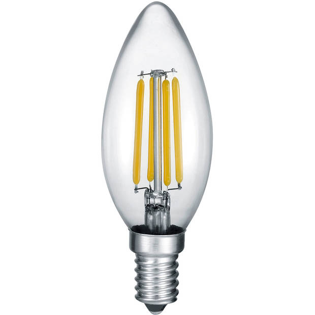 LED Lamp - Filament - Trion Kamino - Set 3 Stuks - E14 Fitting - 2W - Warm Wit-2700K - Transparant Helder - Glas