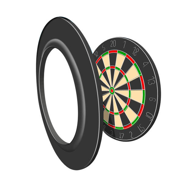 Master Darts Dartbord Surround Ring - met LED Verlichting - voor Dartborden tot 45 CM - Rubber - Zwart