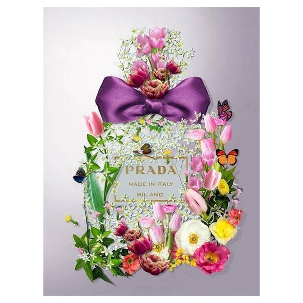ter Halle® Glasschilderij 60 x 80 cm Prada Parfume Flowers