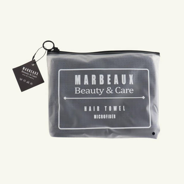 MARBEAUX Haarhanddoek - Hair towel - Hoofdhanddoek - Microvezel - Zwart - Handdoek