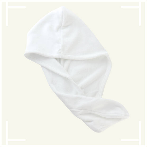 MARBEAUX Haarhanddoek - Hair towel - Hoofdhanddoek - Microvezel handdoek krullend haar - Wit