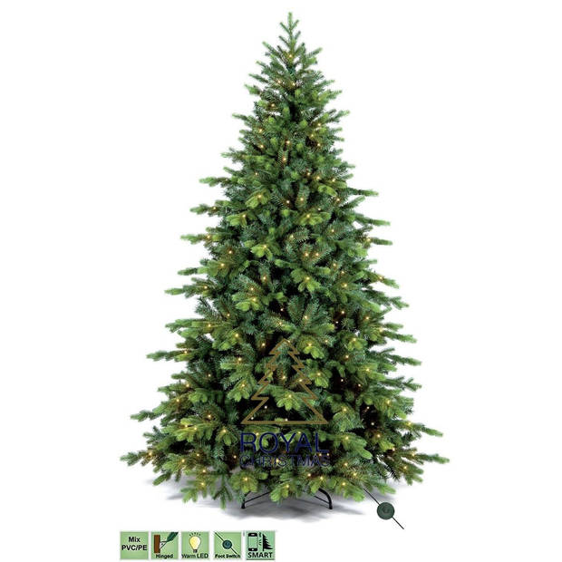 Royal Christmas Kunstkerstboom Visby 210cm inclusief LED-verlichting