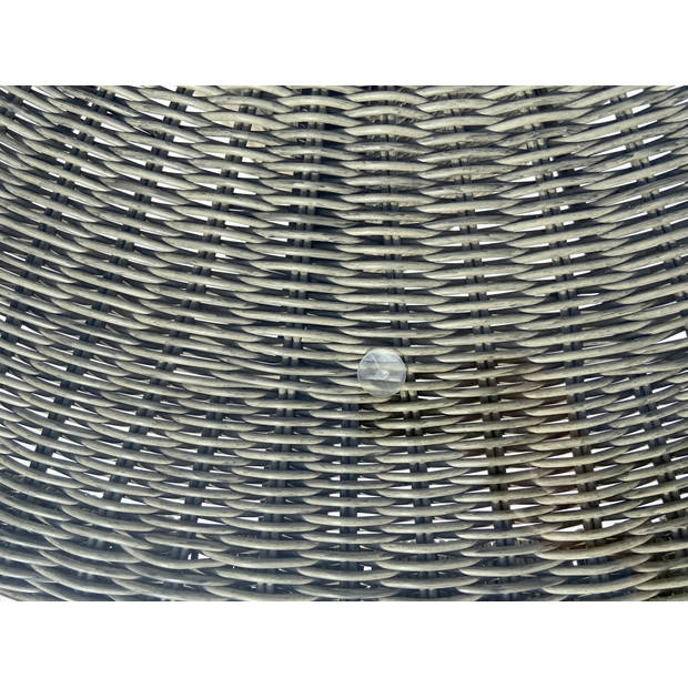 Tuintafel Paris Forest Grey Ø120 cm Glazen tafelblad