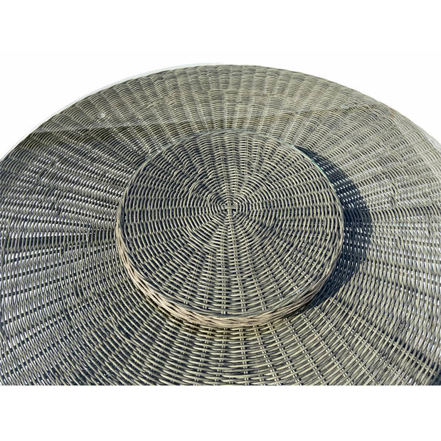 Tuintafel Paris Forest Grey Ø150 cm Glazen tafelblad