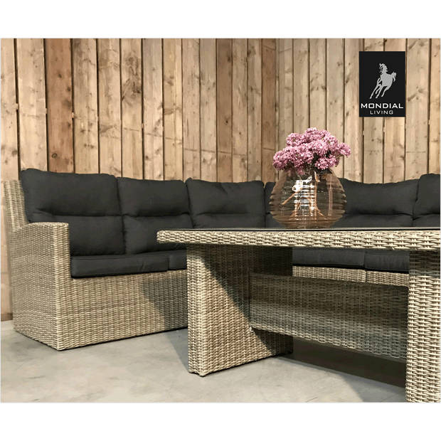 6-persoons Loungeset Merano Forest Grey Hoekset incl. tafel