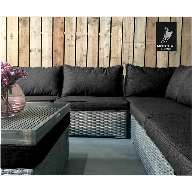 7-persoons Loungeset Colorado Blended Grey met antraciet kussens