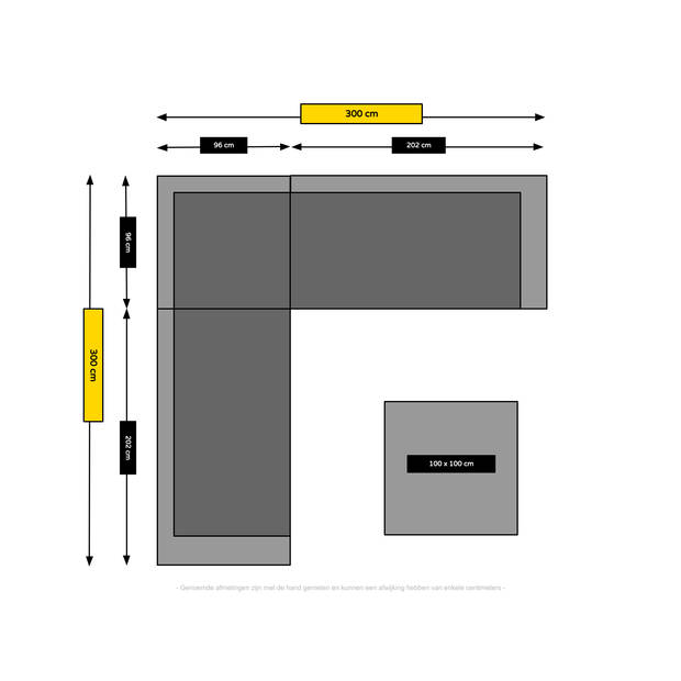 7-persoons Loungeset Colorado Blended Grey met antraciet kussens