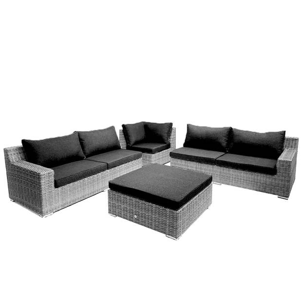 7-persoons Loungeset Colorado Blended Grey met antraciet kussens