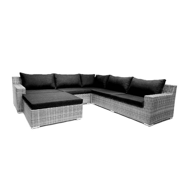 7-persoons Loungeset Colorado Blended Grey met antraciet kussens