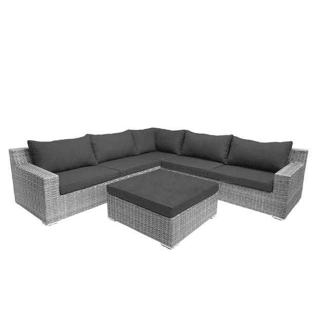 7-persoons Loungeset Colorado Blended Grey met antraciet kussens