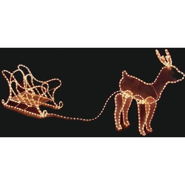 Kerstrendier met Slee - Kerstverlichting - 60 x 28 x 77 cm