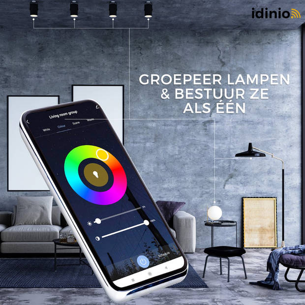 IDINIO Dimbare Smart lampen E27 met app - Filament Warm wit licht - 2 x Slimme lamp