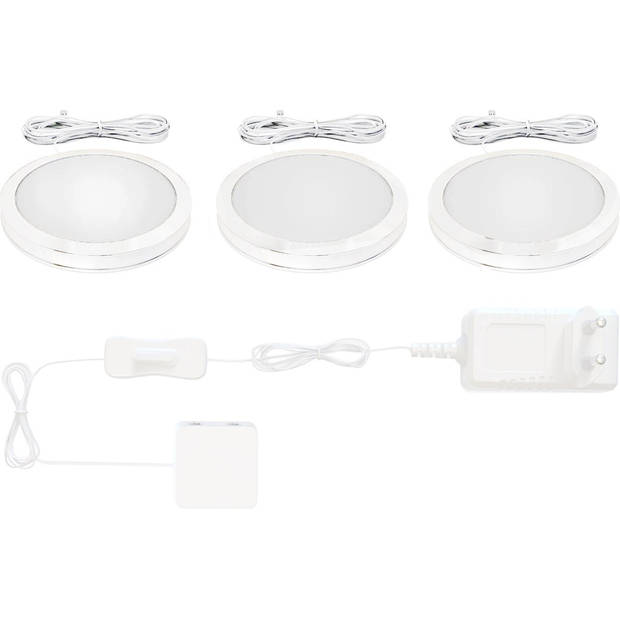 Proventa Set Van 3 Opbouw LED Spots Complete Set Voor Keuken Kasten Onderbouwverlichting