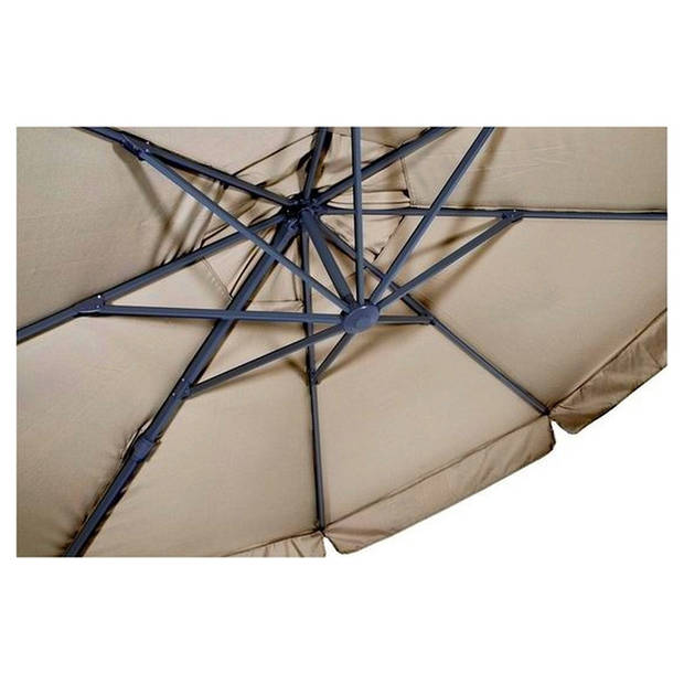 Zweefparasol Virgo Ecru Ø350 cm - inclusief kruisvoet