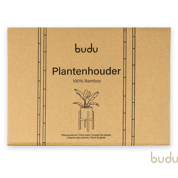 Budu Plantenstandaard binnen – Plantenhouder – Plantentafel - Bamboe Hout - Ø 20 tot 30cm