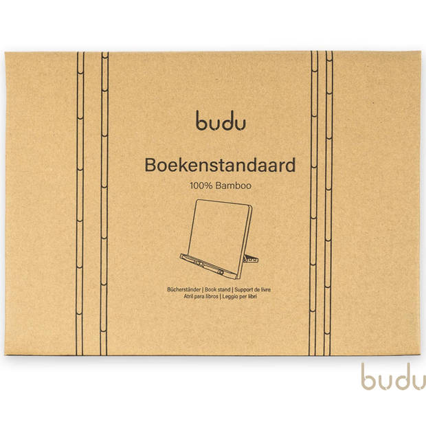 Budu Boekenstandaard – Boekenhouder – Book holder – Boekenstandaard bamboe hout – Leesstandaard – Verstelbaar