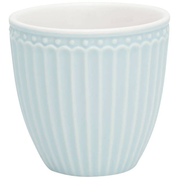 GreenGate Espressokopje (mini latte cup) Alice lichtblauw 125 ml - Ø 7 cm - Espresso kopje porselein