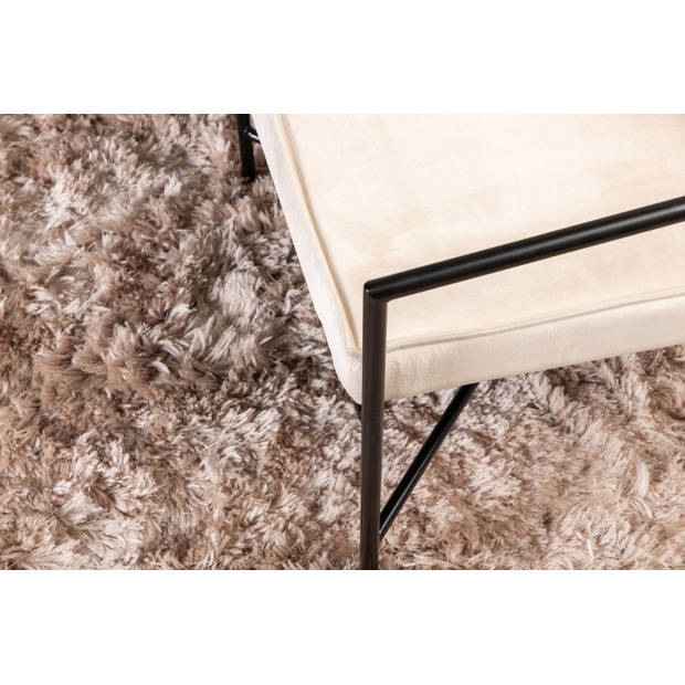 Rakel fauteuil velours beige.