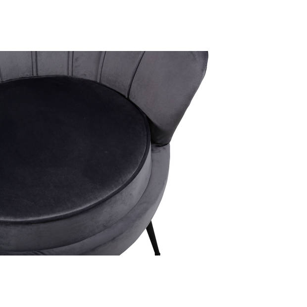 Calais fauteuil velours donkergrijs.