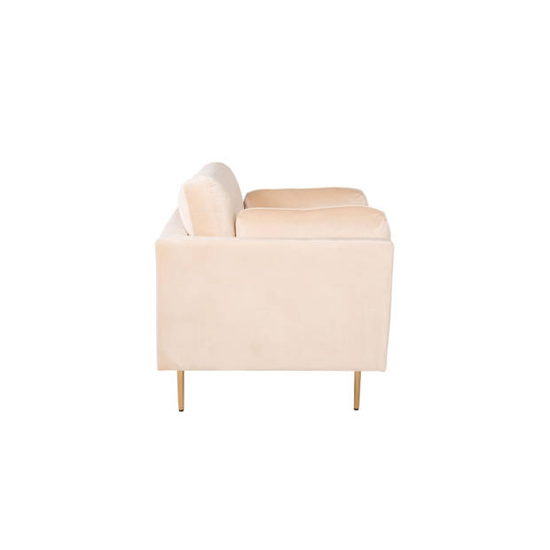 Boom fauteuil velours lichtbeige.