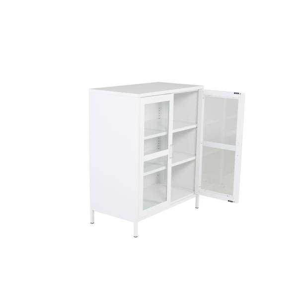 Acero dressoir 2 deuren, 3 planken, wit.