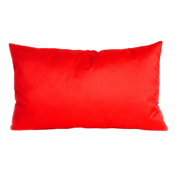 Buiten/woonkamer/slaapkamer kussens in het rood 30 x 50 cm - Sierkussens