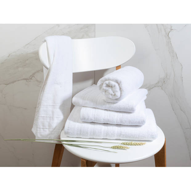 Handdoeken 27 delig set - Luxor Hotel Deluxe - 100% gekamde katoen - wit