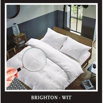 Hotel Home Collection - Dekbedovertrek - Brighton - 200x200/220 +2*60x70 cm - Wit