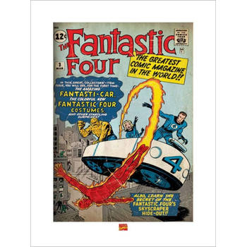 Kunstdruk Fantastic Four Cover 60x80cm