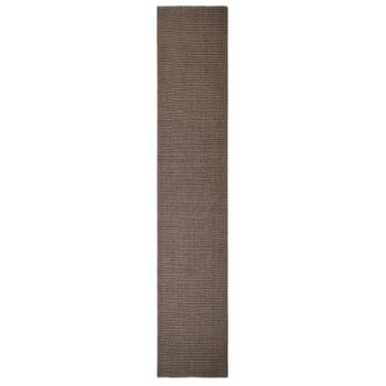 vidaXL Vloerkleed 66x350 cm natuurlijk sisal bruin