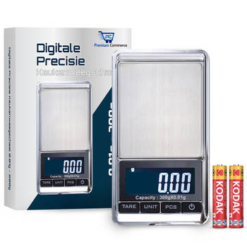 Blokker Precisie Weegschaal Keuken Digitaal - Keukenweegschaal - 001 tot 300 Gram - Incl. batterij! aanbieding
