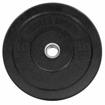 Gorilla Sports Bumper Plate - Halterschijf - 10 kg - Rubber - 50 mm