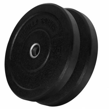 Gorilla Sports Bumper Plate - Halterschijf - 10 kg - Rubber - 50 mm - Set van 2