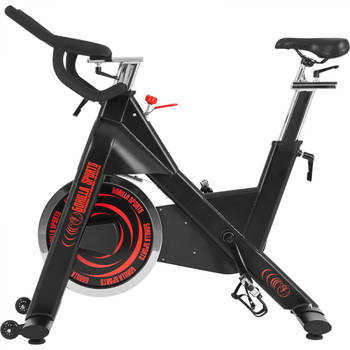 Gorilla Sports Indoor Cycling Bike Deluxe - Fitness Fiets - 18 kg Vliegwiel - Verstelbaar - Zwart
