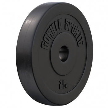 Gorilla Sports Gewichtsschijf - Halterschijf - 2,5 kg - Kunststof - 30 mm