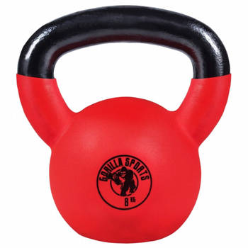 Gorilla Sports Kettlebell - Gietijzer (rubber coating) - 8 kg