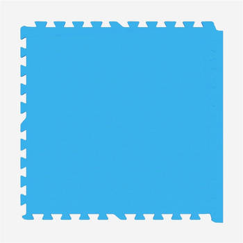 Gorilla Sports Vloermatten - Beschermingsmatten - 6 matten + 12 eindstukken - Blauw - Puzzel