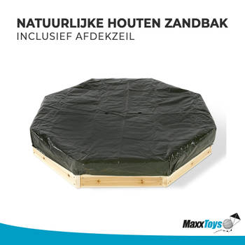 MaxxToys Zandbak - Zeshoek - 177x177x23 cm