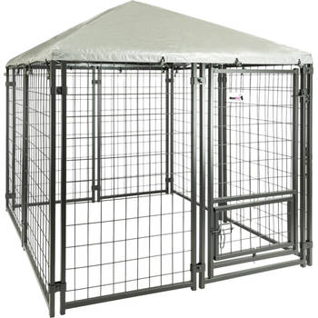 MaxxPet Hondenkennel - Hondenkennel met afneembaar dak - Geschikt voor buiten en binnen - 142 x 142 x 153 cm