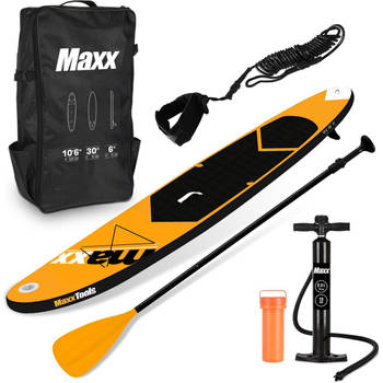 Maxxsport SUP Board Set - Opblaasbaar - 305x71x12cm - Oranje
