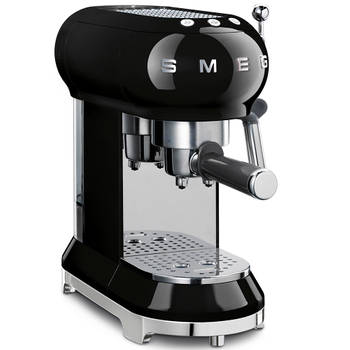 SMEG Espressomachine - 1350 W - zwart - 1 liter - ECF01BLEU