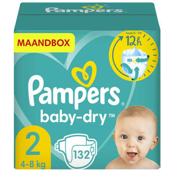 Pampers - Baby Dry - Maat 2 - Maandbox - 132 luiers