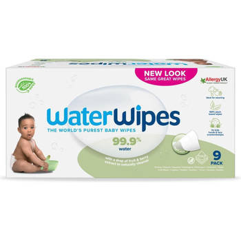 Waterwipes - Snoetenpoetser Soapberry - 9 x 60 Babydoekjes - 99,9% water *Plastic Vrij