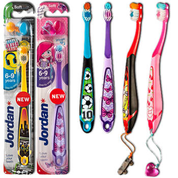 Jordan Kids - Tandenborstel Soft 6-9 jaar - Willekeurig