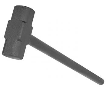 Gorilla Sports Gewichthamer - Sledge Hammer - Fitnesshamer - Gietijzer met rubber coating - 20 kg