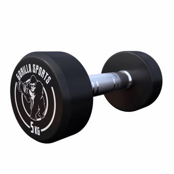 Gorilla Sports Dumbbell - 5 kg - Halter - Vaste dumbell - Gietijzer