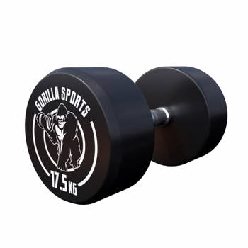 Gorilla Sports Dumbbell - 17,5 kg - Halter - Vaste dumbell - Gietijzer