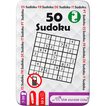 The Purple Cow puzzelboek Sudoku 16 x 11 cm papier wit/zwart