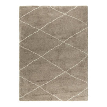 berber vloerkleed hoogpolig grijs/beige/zand/cream - scandinavisch - nea - interieur05